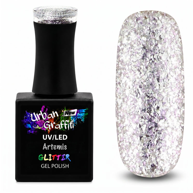 Artemis - UGGP-A0910 Urban Graffiti Sølv Glimmer Gel Neglelak 15ml