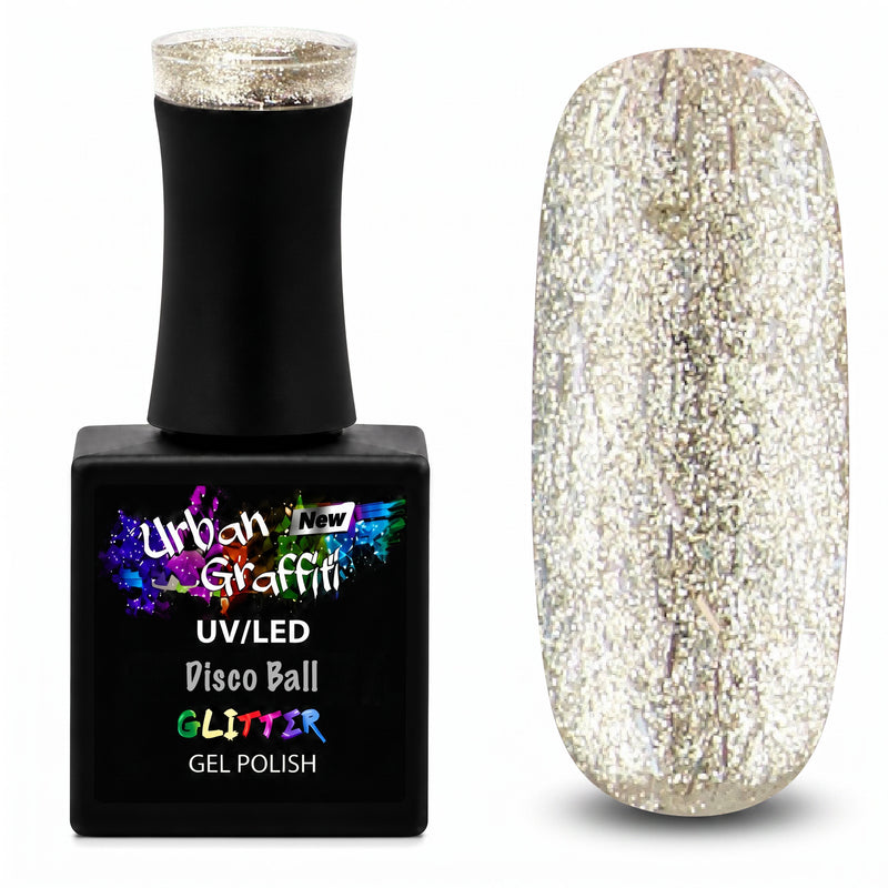 Disco Ball - UGGP-A0922 Urban Graffiti Gümüş Simli Jel Oje 15ml