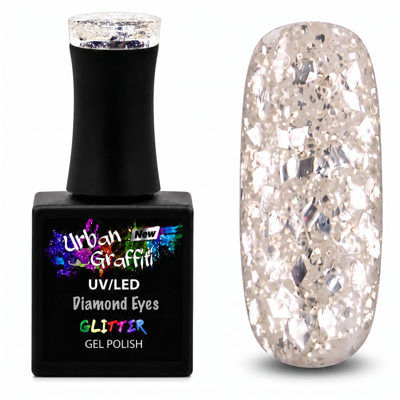 Diamond Eyes - UGGP-A0923 Urban Graffiti Srebrny Brokatowy Lakier Żelowy 15ml